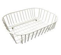 Delfinware 2947 CRM Oval Sink Basket, Metal, Cream, 38 x 33 x 12.5 cm