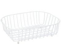 Delfinware 2947W White Oval Sink Basket, Metal