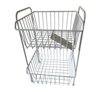 Delfinware Countertop Vegetable Rack - 2 Tier - 37.5 x 27 x 25 cm (1, White)