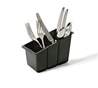 Delfinware Plastic Cutlery Basket, Black, 19 x 10.5 x 13 cm