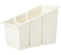 Delfinware Plastic Cutlery Box, Cream, 19 x 10.5 x 13 cm