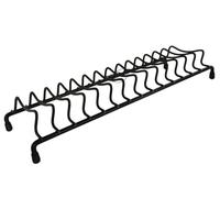 Delfinware Plate Rack - 39 x 12.5 x 5.5 cm - Dish Drainer & Storage Rack for Plates | Durable Kitchen Organizer |UK Made (Black)