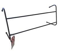 Delfinware Radiator Airer - Strong Plastic Coated Steel Hanging Rail for Drying Clothes and Towels, Fits Most Radiators, Made in the UK (Black, Medium - 45.5cm Wide - 2 Bar)