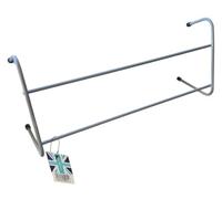 Delfinware Radiator Airer - Strong Plastic Coated Steel Hanging Rail for Drying Clothes and Towels, Fits Most Radiators, Made in the UK (Grey, Medium - 45.5cm Wide - 2 Bar)