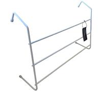 Delfinware Radiator Airer - Strong Plastic Coated Steel Hanging Rail for Drying Clothes and Towels, Fits Most Radiators, Made in the UK (White, 3 Bar Large)