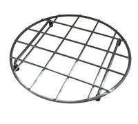 Delfinware Round Sink Mat - 27 cm Steel Wire Sink Protector, Plastic Coated, Made in the UK, Not for Hot Pans or Trivet Use (Grey)