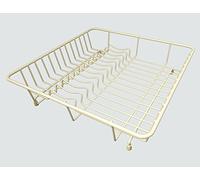 Delfinware Dish Drainer, Metal, Cream, 37 x 37 x 9.5 cm