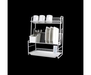 Delfinware Wireware White 3 Tier Plate Rack