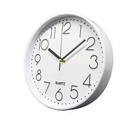 Delgeo Modern Silent Wall Clock 25-30cm, Minimalist White Clock for Living Room & Kitchen,Premium Wall Decor for Home Office