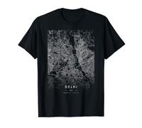 delhi india Funny City Coordinates Skyline City Map T-Shirt
