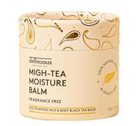 Delhicious Fragrance Free Face & Body Balm for Dry Sensitive Skin - Eczema Relief, Psoriasis Treatment - Migh-Tea Moisture Shea Butter Moisturiser - Multipurpose Balm - Natural, Vegan, Ayurveda - 50g