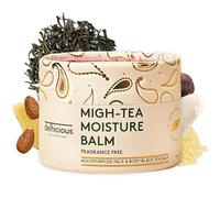 Delhicious Fragrance Free Face & Body Balm for Dry Sensitive Skin - Eczema Relief, Psoriasis Treatment - Migh-Tea Moisture Shea Butter Moisturiser - Multipurpose Balm - Natural, Vegan, Ayurveda - 140g