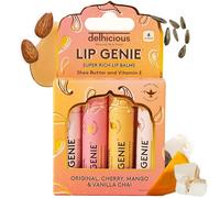 Delhicious Nourishing Lip Balms for Dry Cracked Lips (Pack of 4) - Shea Butter, Vitamin E, Mango Butter, Castor Seed Oil - Super Rich, Moisturising Lip Repair - 99% Natural, Vegan