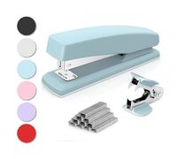 Deli Desktop Stapler, 25 Sheet Capacity - Includes 1000 Staples & Staple Remover - Office Stapler for Home, School & Workplace - Blue