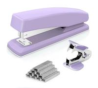 Deli Desktop Stapler - 25 Sheet Capacity - Includes 1000 Staples & Staple Remover - Office Stapler for Home, School & Work - Purple