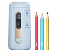 Deli Electric Pencil Sharpener - Fully Automatic, Hands-Free, Rechargeable for 6.9-12mm Pencils - Home & Classroom - Blue
