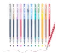 deli Gel Pens Set 12 Standard Colours 0.5mm Fine Tip