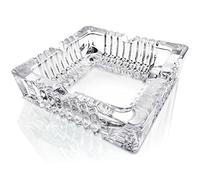 Deli Green Apple No. 2049 Crystal Heavy Glass Ashtray for Indoor and Outdoor Decorative (Square)