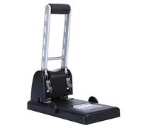 Deli Heavy Duty 2-Hole Punch - 100 Sheet Capacity Metal Hole Puncher for A4 Paper, 80mm, Φ6mm, Office & Commercial Use, Black