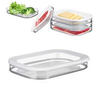 Deli Meat Container for Fridge, Ham and Cheese Container for Fridge, 2026 New Multi-layer Food Storage Box with Lid, Stackable Containers Set, Fridg-e Organization for Cold Cuts, Cheese (1 Layer)