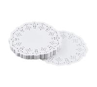 Deli Paper Round Mat Paper Doily Lace Brim Cupcake Pad for Fried Food Dessert Cookies Party Wedding Table Decor Biscuit Cake