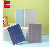 Deli Spiral Notebook, A5 (148x210mm), 80 Sheets/160 Pages, 70gsm - Perfect for Students, Office & Journaling，Forest Sound Series，4-Pack