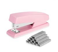 Deli Stapler, Desktop Staplers with 640 Staples, Office Stapler,25 Sheet Capacity, Pink
