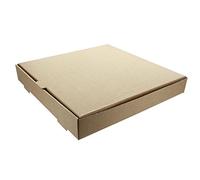 Deli Supplies 10 pack of 14" x 14" Pizza Box Takeaway Plain Brown Box Deliciously Hot
