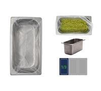 Deli Supplies 100 x 1/3 Gastronorm Bain Marie Pot Liners Easyliners Disposable Food Safe Polythene Heat Resistant 30 Micron Tray Liners | Catering Kitchen Equipment for Hot Food (325 x 176mm)
