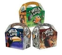 Deli Supplies 250 x Wildlife Animals Kids Meal Party Boxes Cardboard Lunch Box