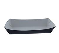 Deli Supplies 500 x Meal Tray Fish Chips Black Cardboard Takeaway Fast Food Packaging Great Value