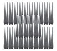 Deli Supplies Dinner Party Christmas Table Decor Bistro Candles Non Drip Tapered 9” 24cm Tall Taper Candle 7 Hour Burn Time Smokeless and Dripless Quality Wax (Grey, 50)