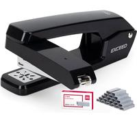 Deli Swing-Arm Swivel Stapler, 360 Degree Rotate Desktop Staplers,25 Sheet Capacity, Includes 1000 Staples, Black