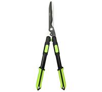Deli Telescopic Hedge Shear - Green 650/800mm Extendable Garden Shears for Hedges, Long Handle Hedge Clippers, Heavy Duty Telescopic Shears for Gardening & Lawn Edging