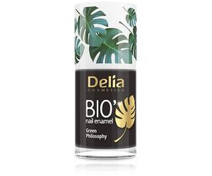 Delia Cosmetics - Bio Green Nail Polish - HOT - Vegan Friendly - Perfect Opacity and Shine - Easy and Fast Application - Natural Ingredients - Long Lasting Color up to 6 Days - 11ml