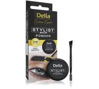 Delia Cosmetics - Brow Pomade - GRAPHITE - Eyebrow Expert Stylist - Perfect Colour & Shape - Easy to Use - Styling & Care - Brush Included