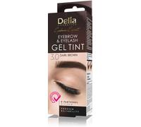 Delia Cosmetics - DARK BROWN Eyebrow & Eyelashes Tint, Innovative Formula, Easy 15 Applications, Full Treatment Kit