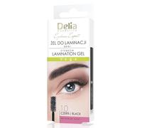 Delia Cosmetics - Eyebrow Expert - Eyebrow Lamination Gel - Black - Vegan Formula - Brow Shape Fixation - Color Enhancement - Biotin, Peptides, Glycerin - 4ml