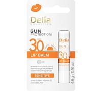 Delia Cosmetics - Protective Lip Balm SPF 30 Sensitive - Moisturizing Lip Balm, UV Protection, Regeneration and Smoothing, Lightweight Formula, Natural Effect, For Daily Use - 4.8 g