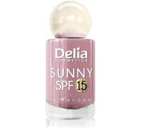 Delia Cosmetics - Sunny SPF 15 Nail Polish - 01 - UV Protection, 2in1 Strengthening Formula, Fast-Drying, High Shine, Up to 7 Days Wear - 11 ml