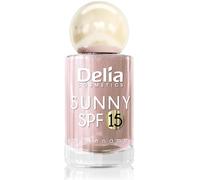 Delia Cosmetics - Sunny SPF 15 Nail Polish - 10 - UV Protection, 2in1 Strengthening Formula, Fast-Drying, High Shine, Up to 7 Days Wear - 11 ml