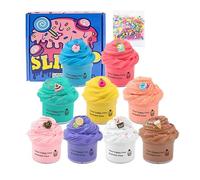 Deliberath/Gettoreach/Fabricateup/Diminishty/Visulong/Residencew/Beingduty Super Clay Slime DIY Soft & Squishy Clay Scented Slime Sensory lay, Party Favors Gift Set (9PCS-Mix,50ml)