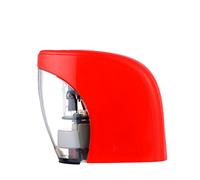 DELIBEST Electric Pencil Sharpener, Auto-Stop Feature, Ultra-Portable, Start Under Pressure Pencil Sharpener, Automatic Discharge of Pencil Lead, USB & Battery Charge (Red)