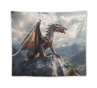DELIBEST Psychedelic Tapestry Dragon Tapestry Fantasy Animal Tapestries Wall Art for Bedroom Living Room Decor 50"x60"