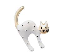 Delicate Alloy Cats Pin with Eye Catching Dot a Lovely Present for Any Occasion Elegant Cats Jewelry