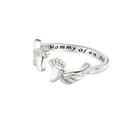 Delicate Angel Inspired Adjustable Rings Symbolizing Love and Protective Thoughtful Present for Mothers Day or Birthday Fashion Open Rings