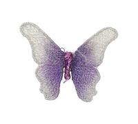 Delicate Artisanal Needlecraft Butterfly Jewelry Thin Plan Sustainable Cloth Addition for Clothing Embroidered Butterfly Brooch