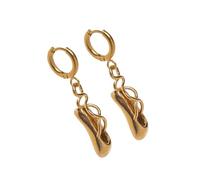 Delicate Ballet Slipper Cherries Dangle Earrings User Friendly Coating Lightweight Formal Casual Ear Accessories Sophisticated Alloy Ballet Earrings