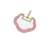 Delicate Bejewelled Stratified Chain Decorated with Flower Charm and Green Mixture Substance Elegant Full Stone Cluster Chain