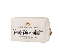 Delicate Birthday Gifts for Women Mom Best Friend Mothers Day Gifts Unique Retirement Gifts,Leather Makeup Bag Gift for Coworker Friendship Her Nurse Teacher Wife Sister,Funny Leaving Gifts for Women